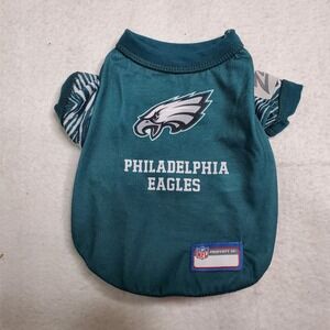 Zubaz Dog Pet Shirt Philadelphia Eagles Green Zebra Print XS